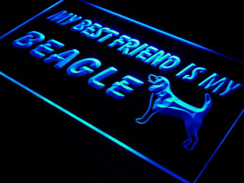 Best Friend Beagle Dog Pet Shop Neon Light Sign